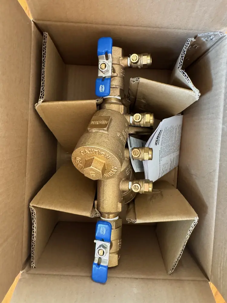 New brass backflow preventer assembly