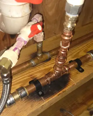 Copper water line — HiTrend Plumbers job